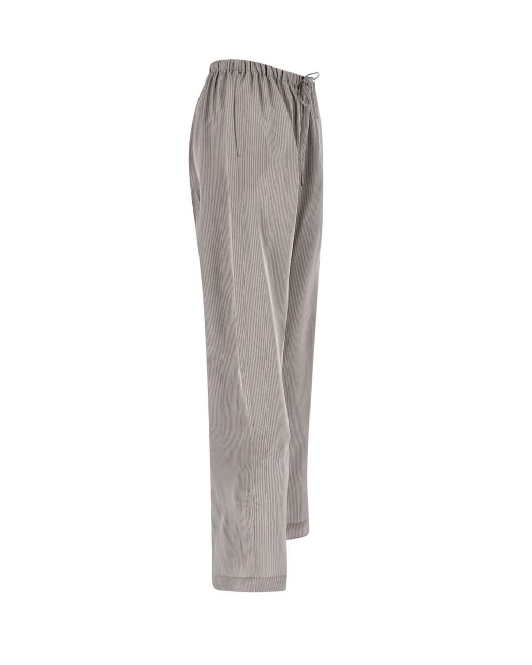 Rohe Gray Striped Drawstring Pants