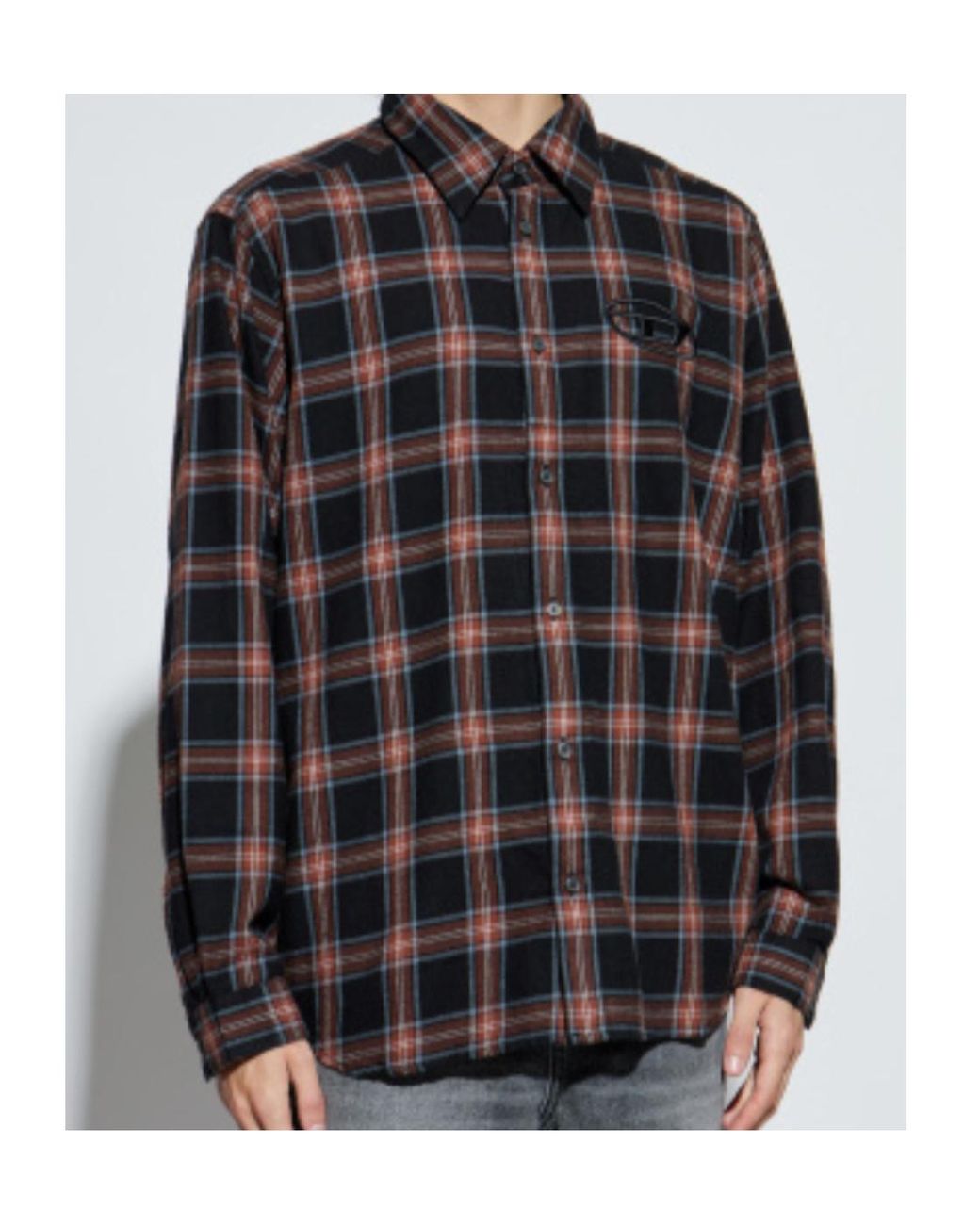 DIESEL Blue S-Simply Checked Shirt for men