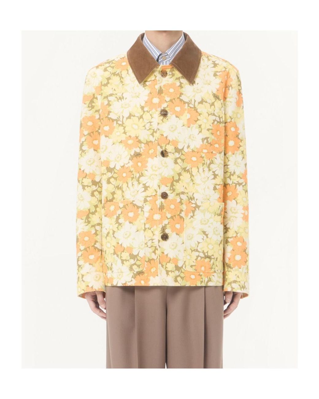 Valentino Metallic Collared Long-Sleeved Casual Jacket for men