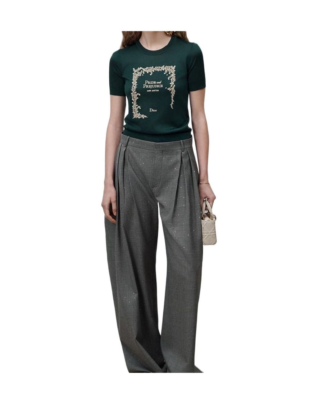 Dior Black Book Cover Short-Sleeved Fitted Sweater