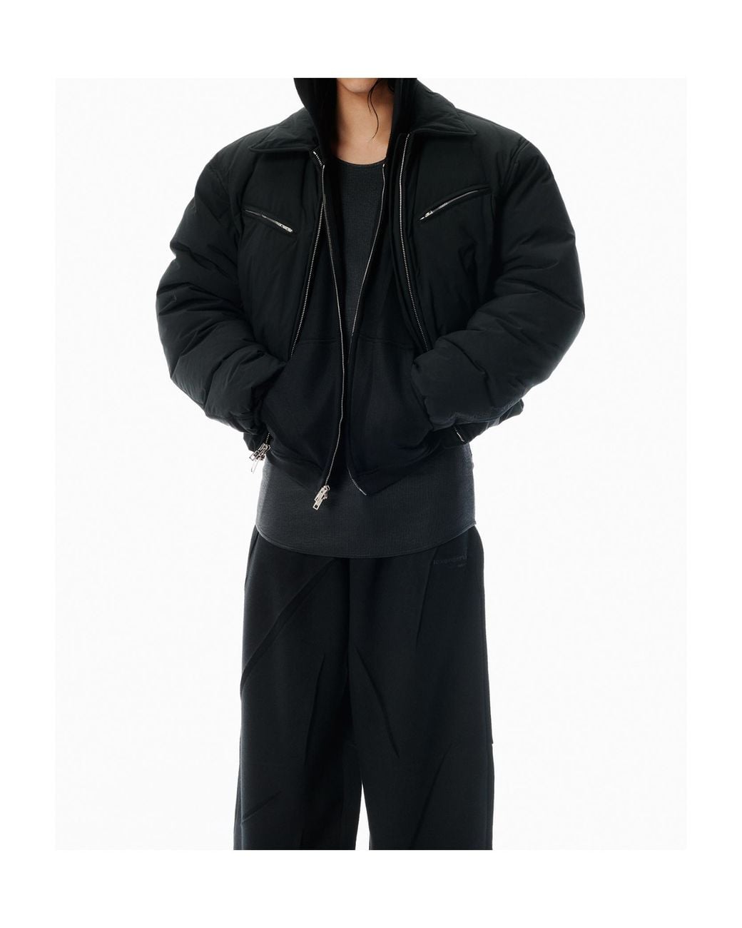 Alexander Wang Black Essential Padded Jacket