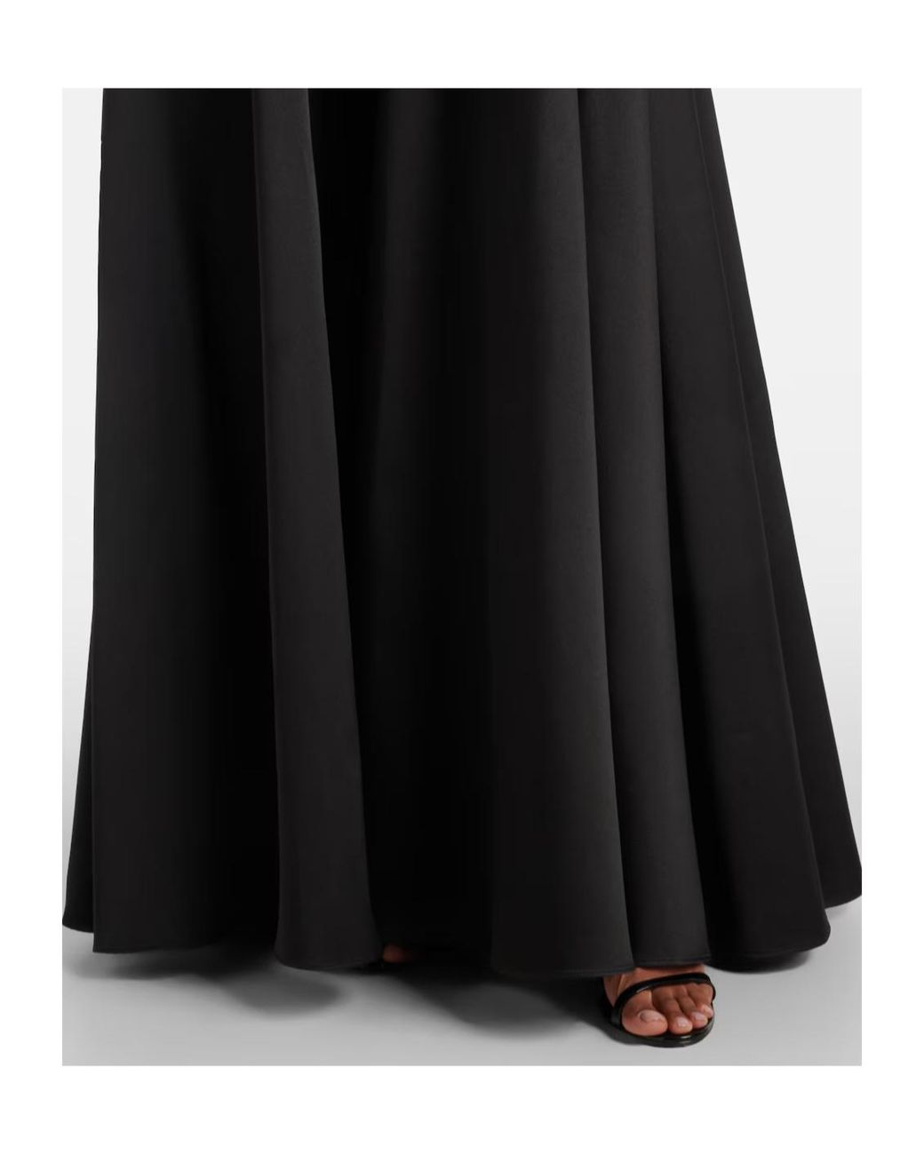 Roland Mouret Black Ruffled Strapless Gown