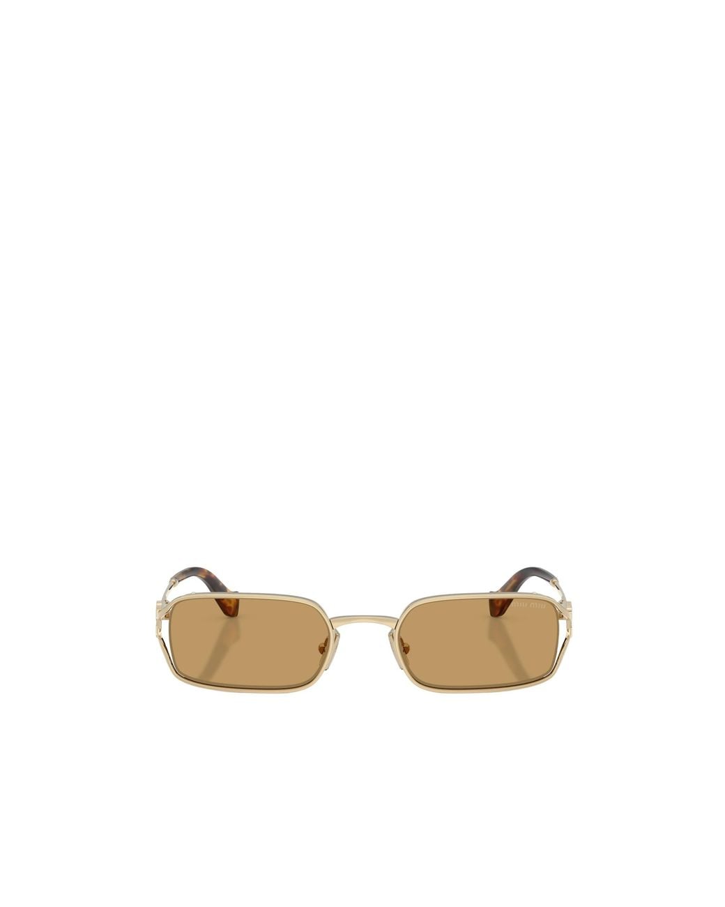 Miu Miu Metallic Eyewear Rectangle Frame Sunglasses for men