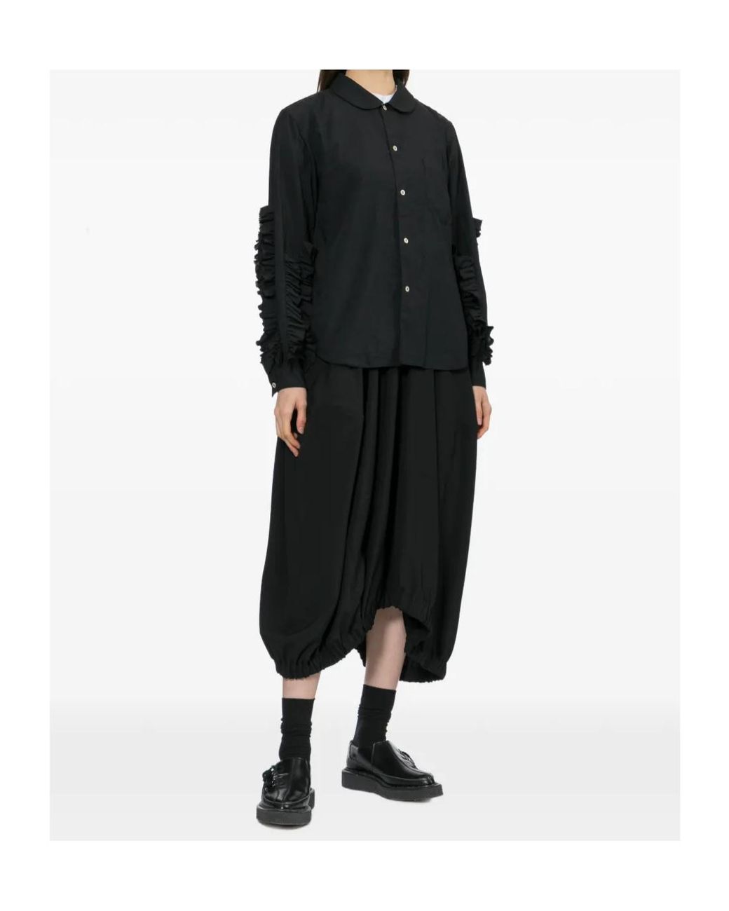 Comme des Garçons Black Ruffled Shirt for men