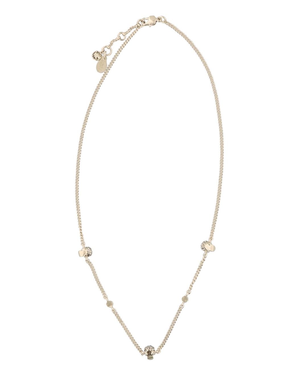 McQueen White Skull Pendant Necklace