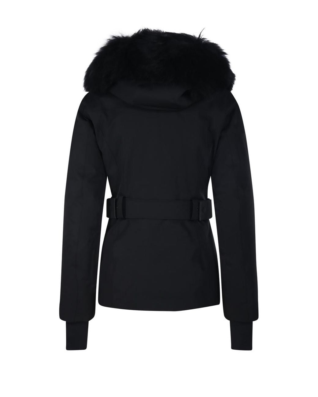 Moncler Black Grenoble Fur-Trim High Performance Jacket