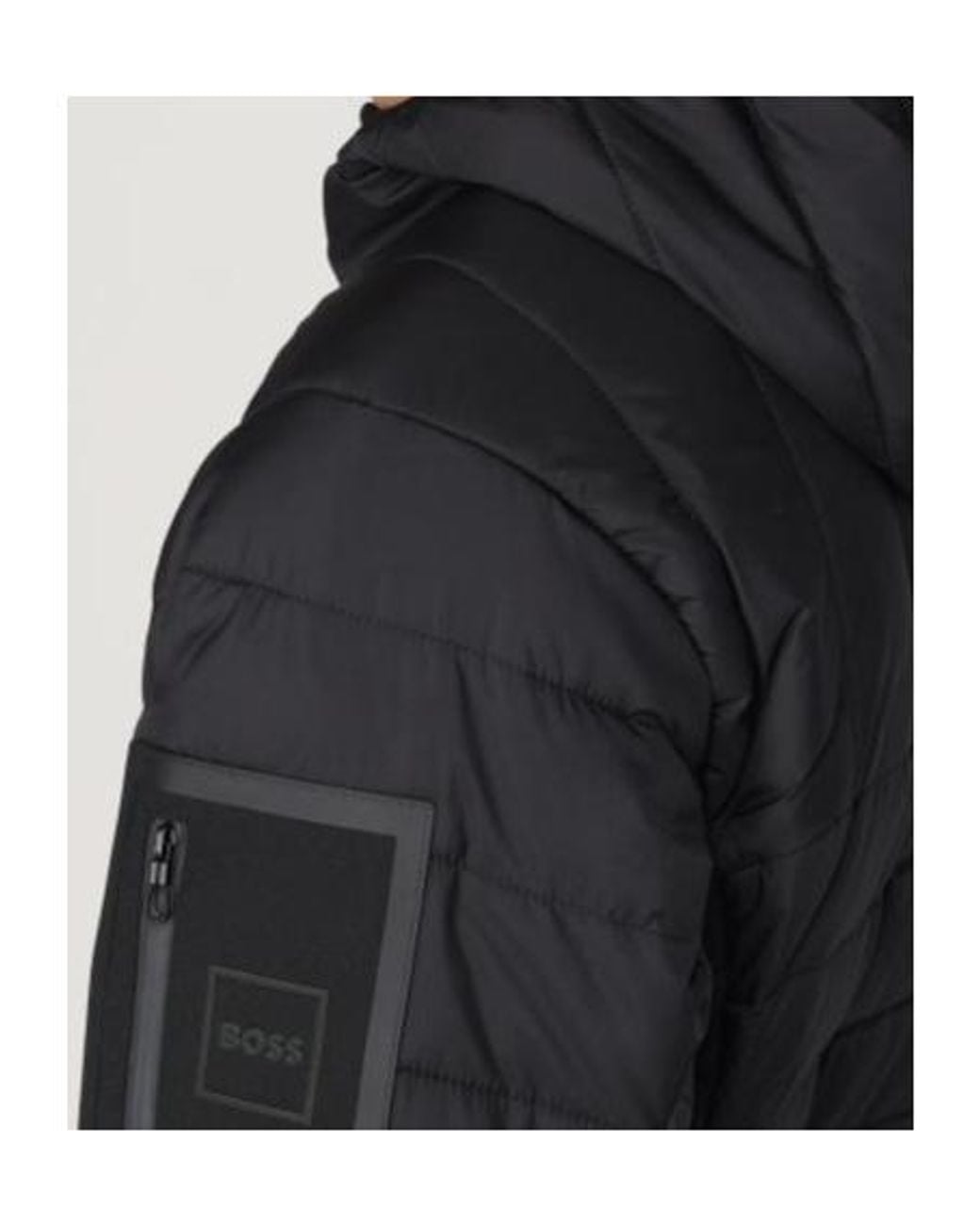 Boss Blue Boss Logo Patch Down Jacket for men
