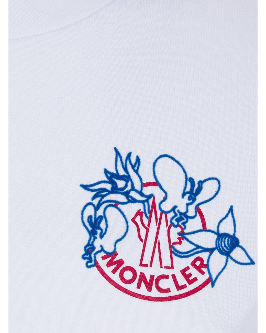 Moncler Blue Logo Print T-Shirt