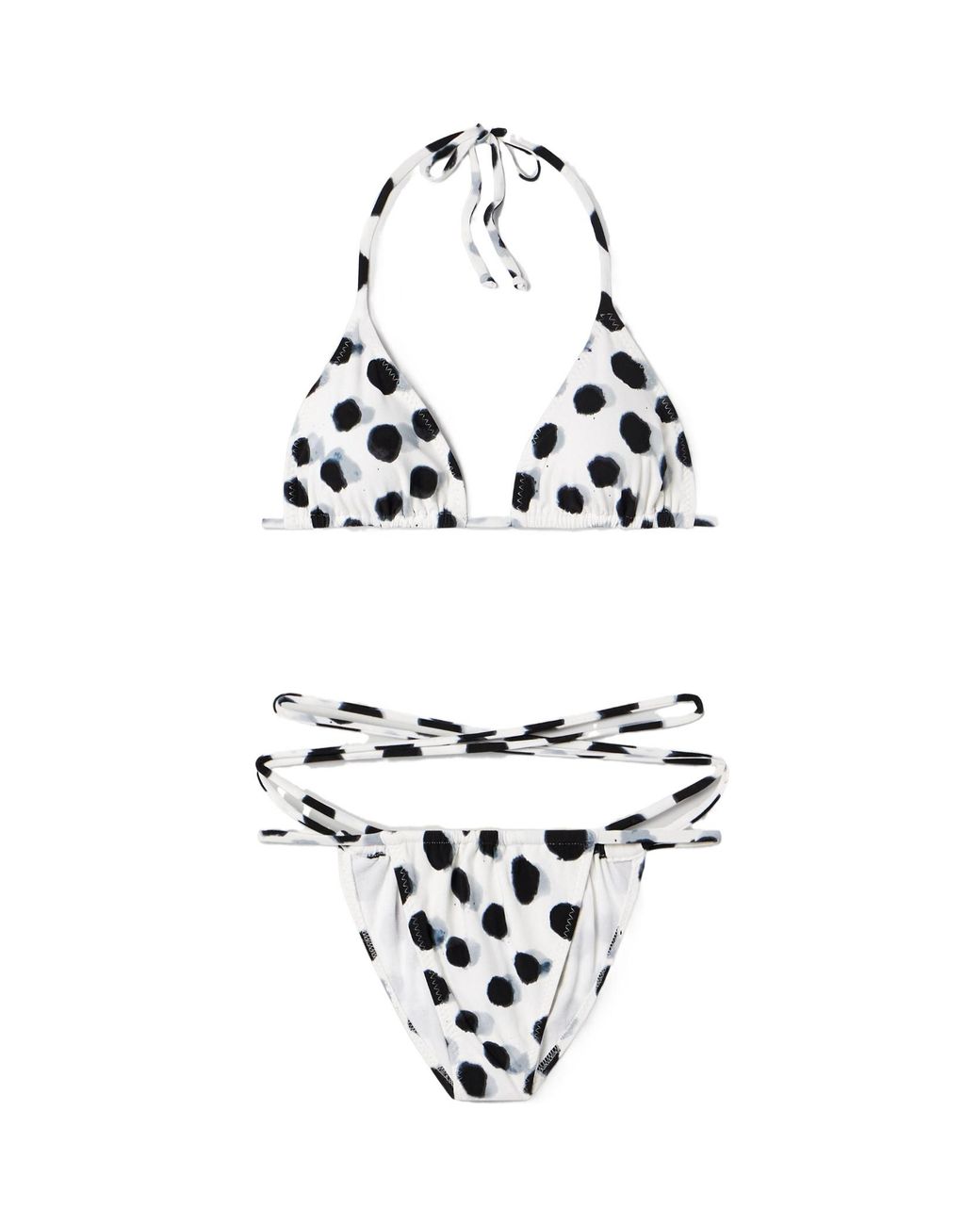 Norma Kamali White Criss Cross Bra Bottom