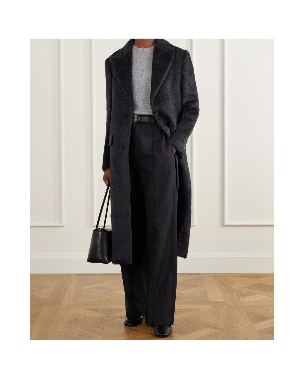 Joseph Black Single-Breasted Coat