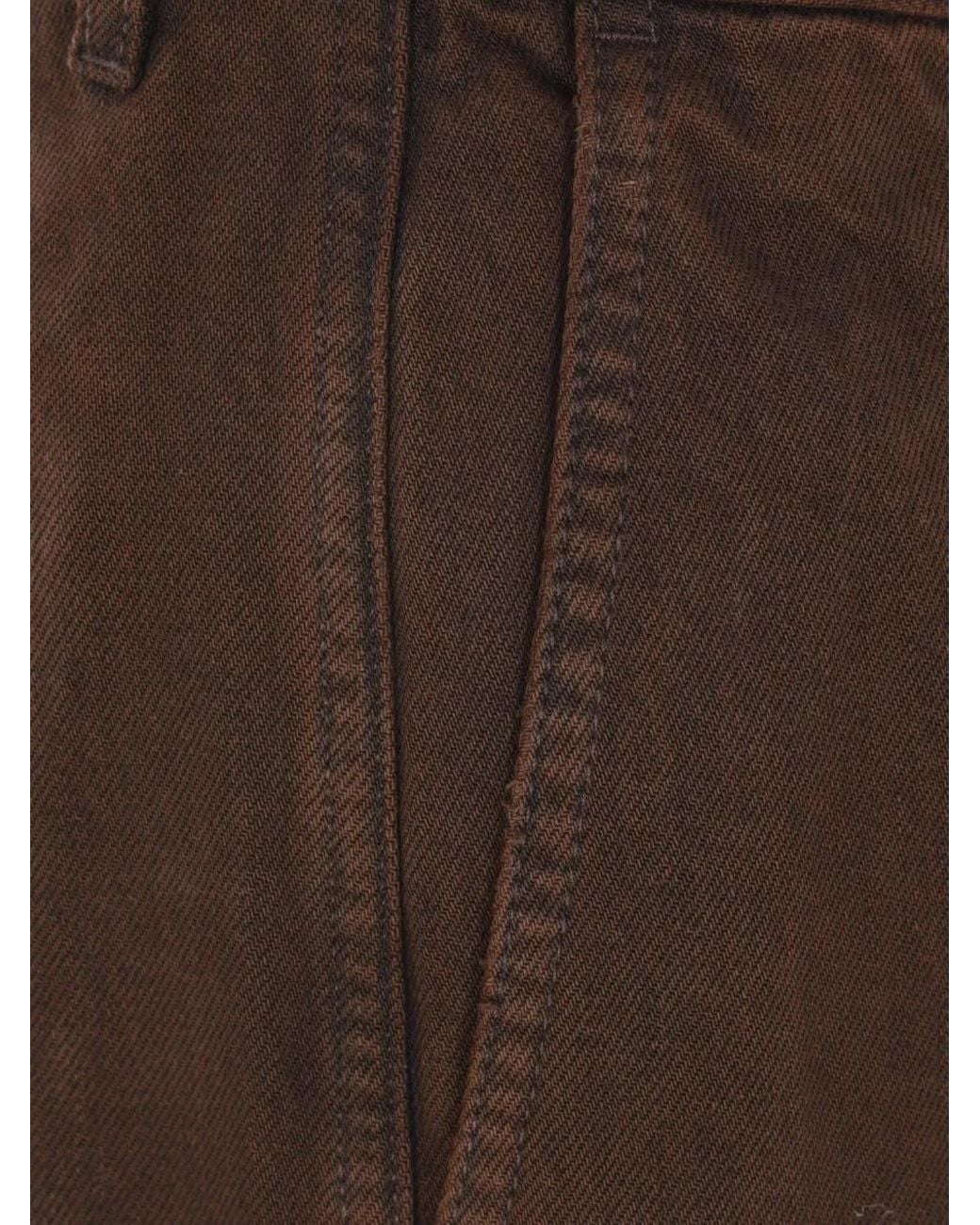 Dries Van Noten Brown Wide-Leg Denim Trousers