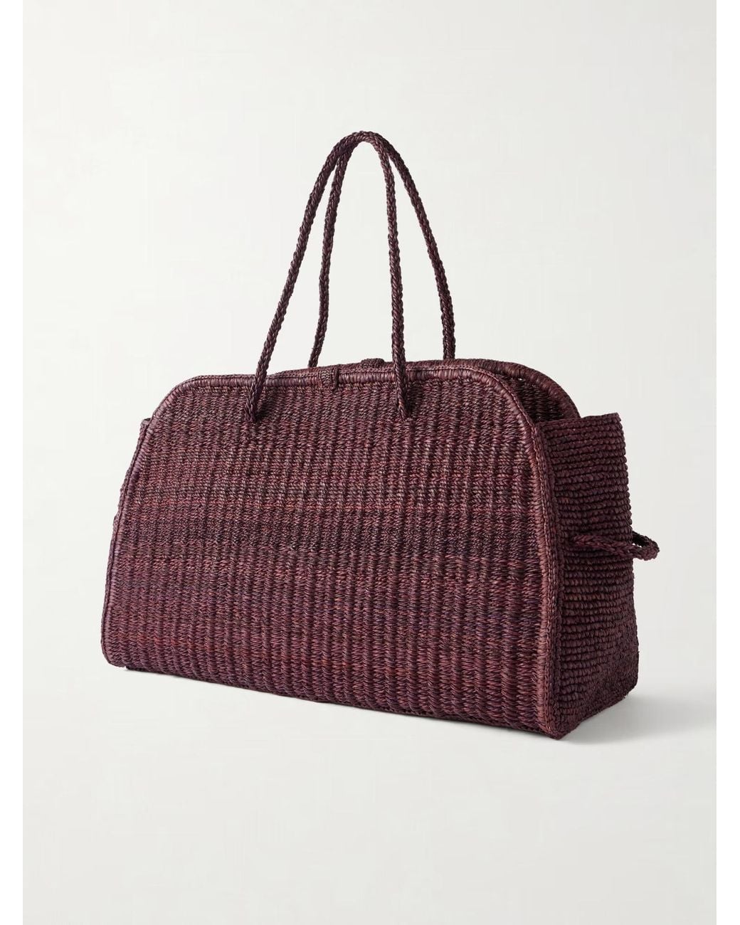 Jacquemus Purple Woven Top Handle Shoulder Bag