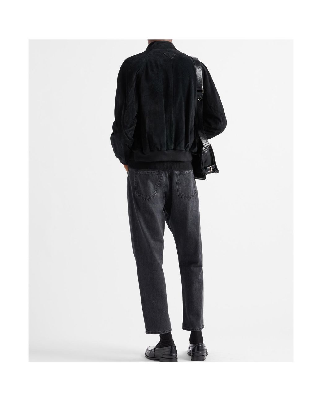 Prada Black Zip-Up Bomber Jacket for men