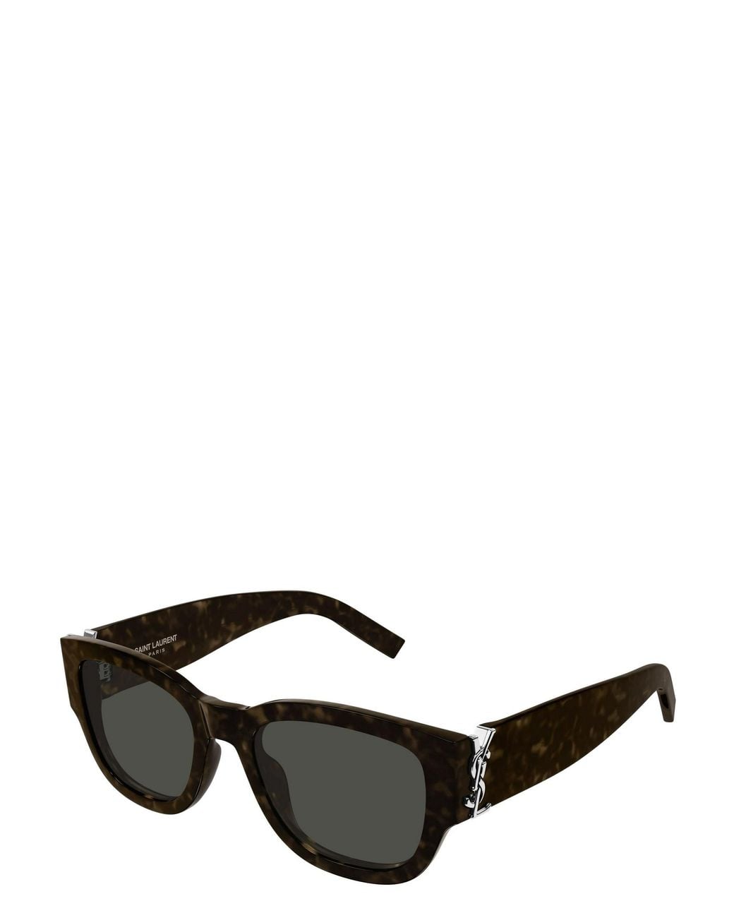 Saint Laurent Black Sl M174 Tortoiseshell-Effect Square-Frame Sunglasses