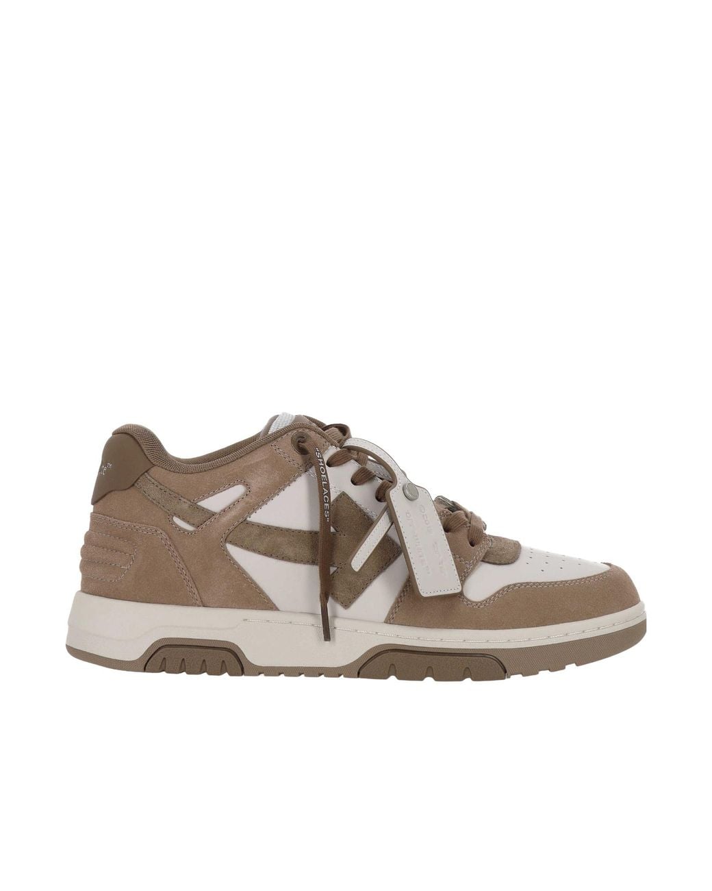 Off-White c/o Virgil Abloh Brown Round Toe Lace-Up Sneakers for men