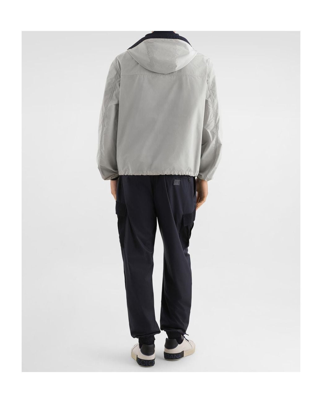 Dolce & Gabbana Gray Hooded Zip Jacket for men