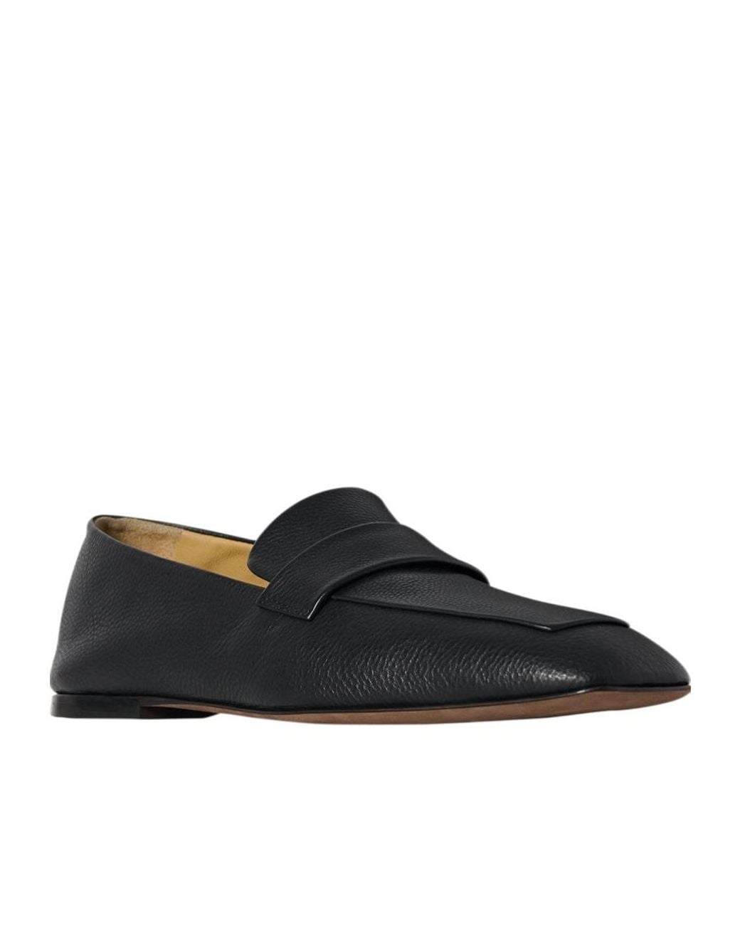 The Row Black Square Loafers