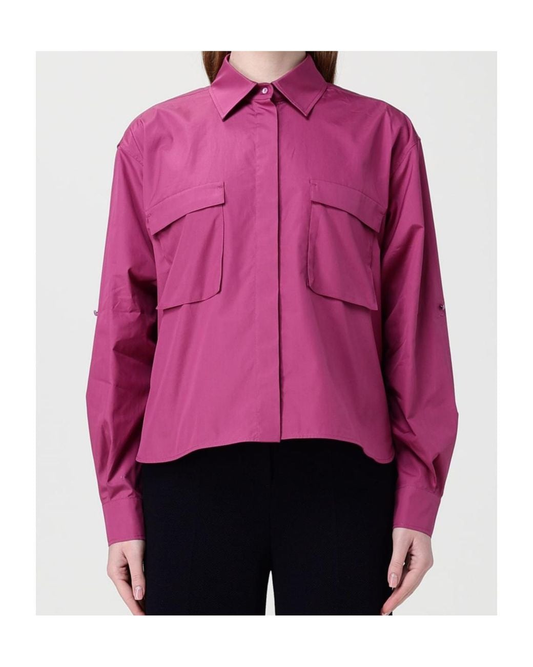 Max Mara Pink Tenue Button-Up Long-Sleeved Shirt