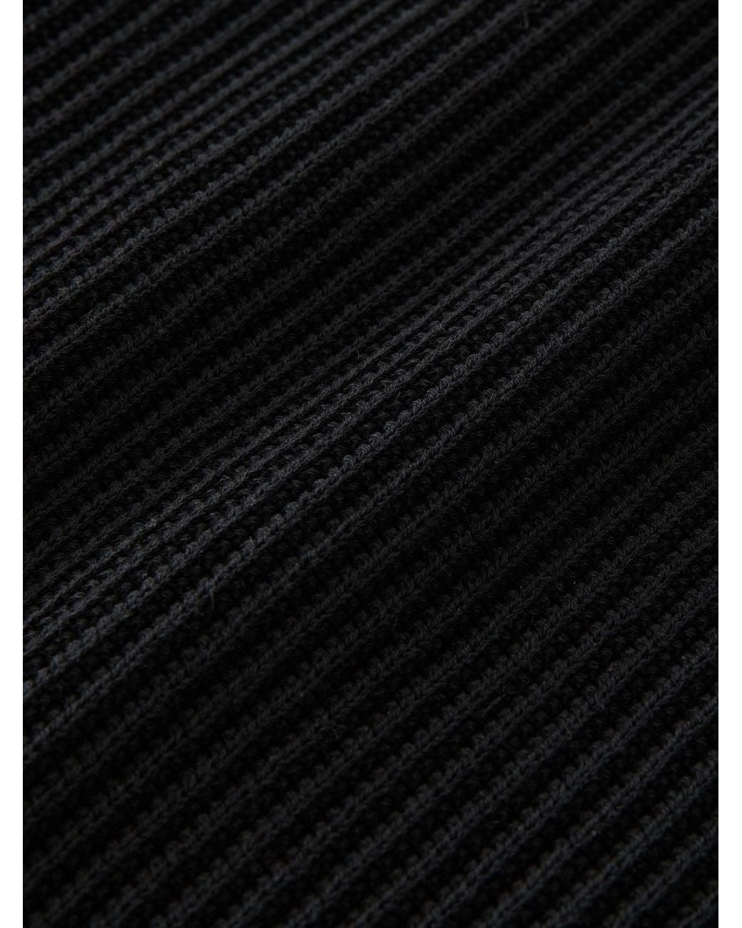 Studio Nicholson Black Ribbed High Neck Cardigan for men