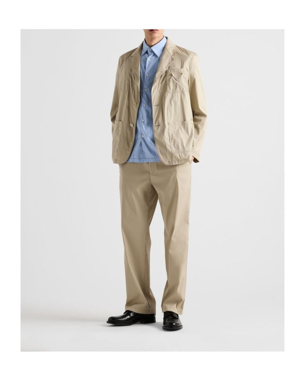 Prada Natural Stretch Poplin Pants for men