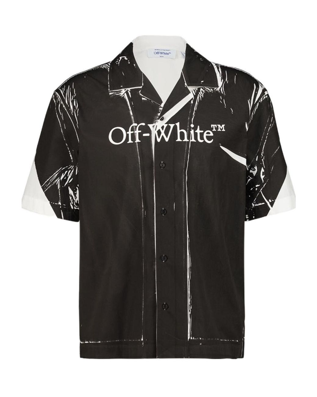 Off-White c/o Virgil Abloh Black Bookish Bowling Shirt for men