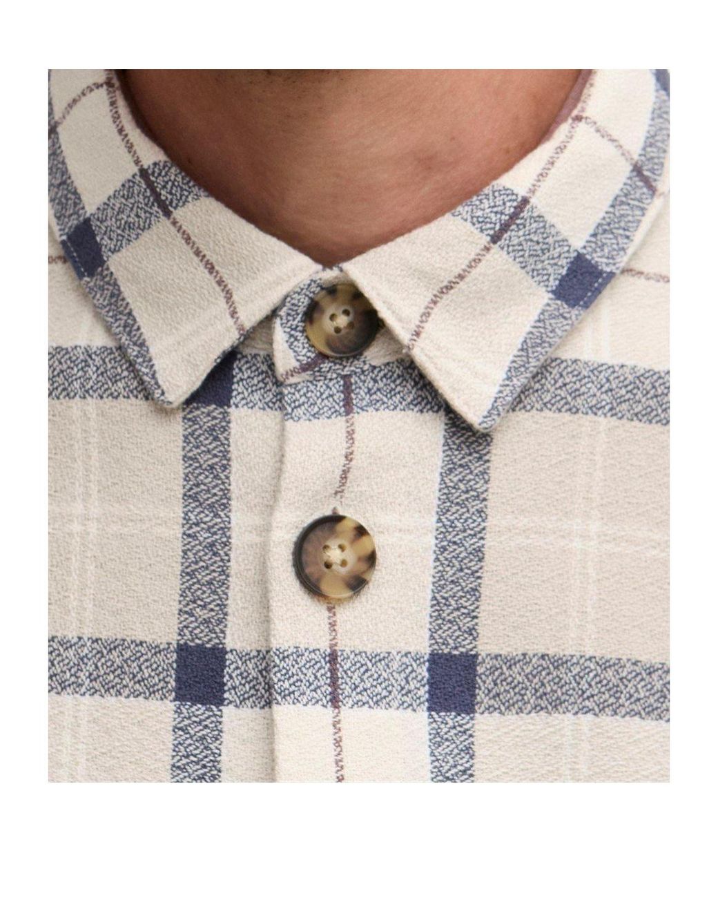 Barbour White Plaid Shirt-Style Casual Jacket for men