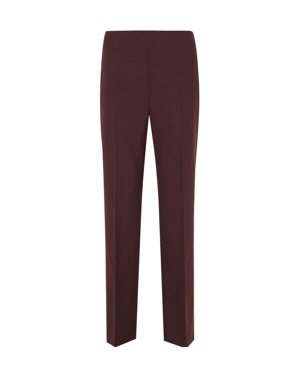 Alberta Ferretti Purple Creased Casual Trousers