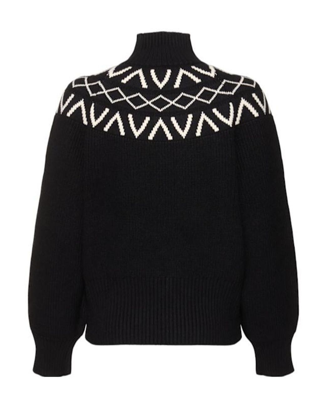 Varley Black High Collar Long Sleeve Sweater