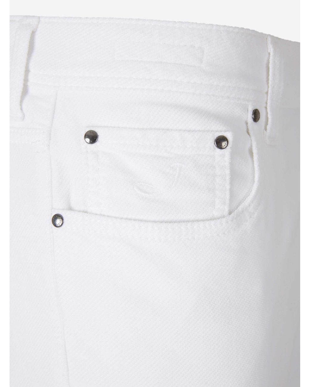 Jacob Cohen White Belt Loop Jeans for men