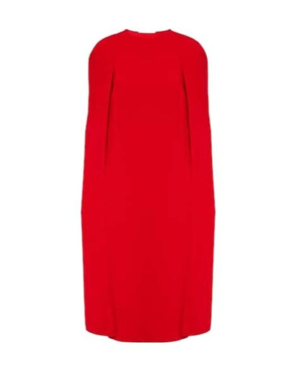 Stella McCartney Red Caped Midi Dress