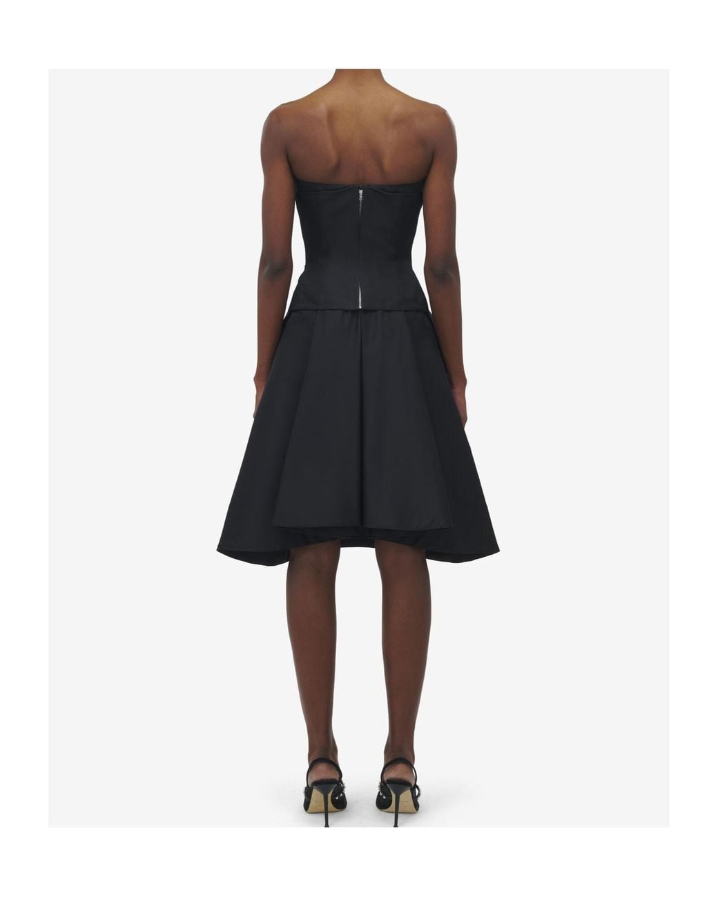 McQueen Black Strapless Corset Top