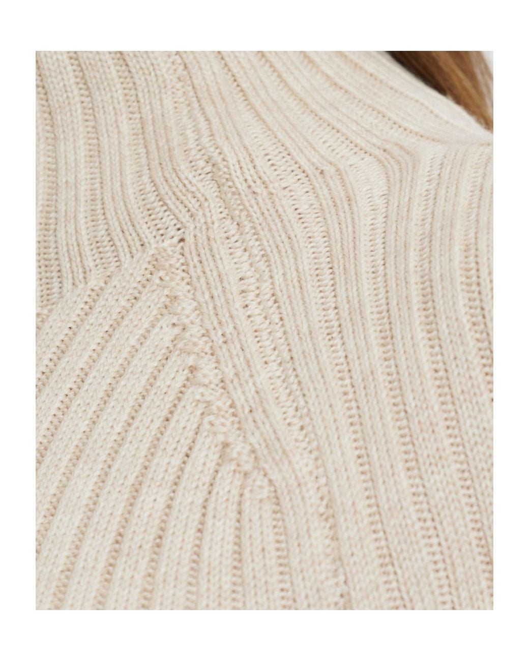 Isabel Marant White High-Neck Long-Sleeved Knitwear
