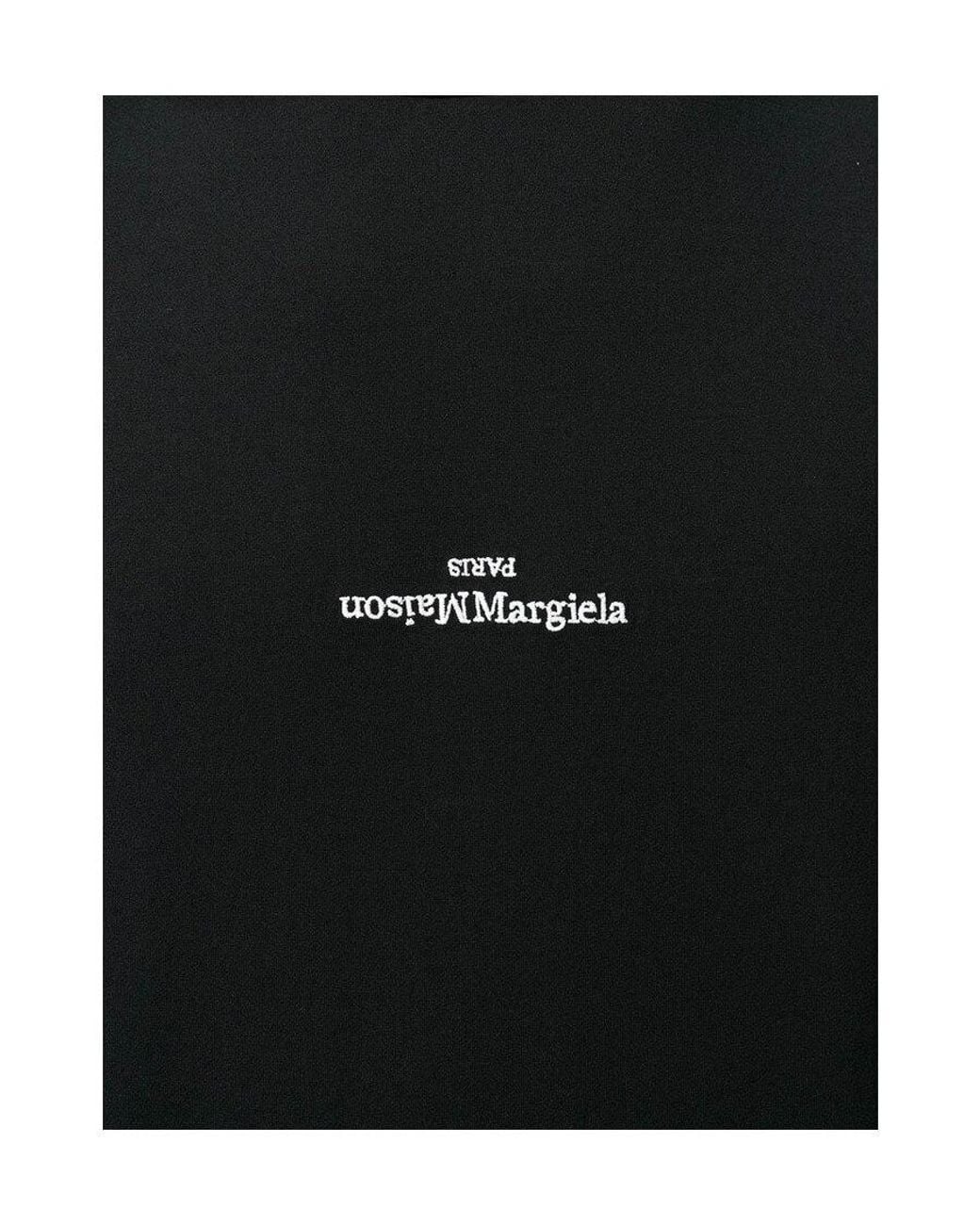 Maison Margiela Green Logo Embroidered Crewneck T-Shirt for men