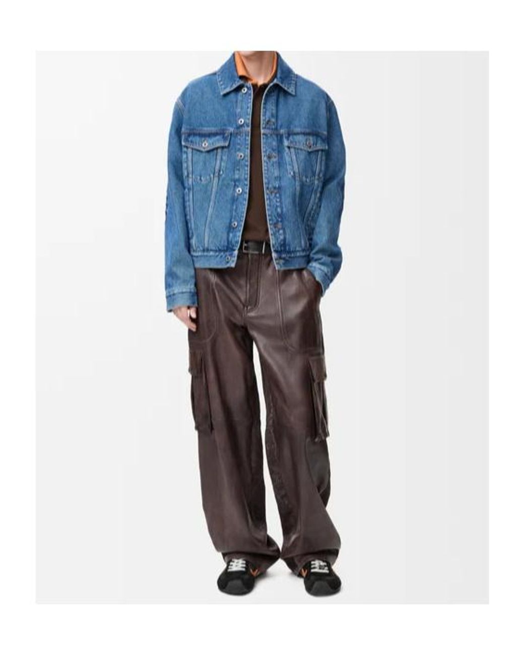 Loewe Blue Anagram Buttoned Jacket for men