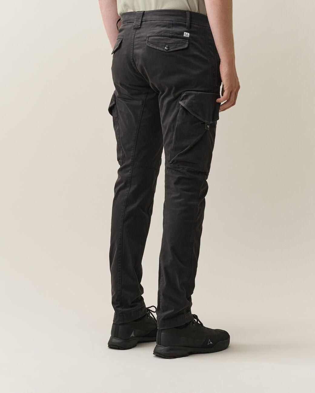 C P Company Black Lens-Detail Cargo Pants for men