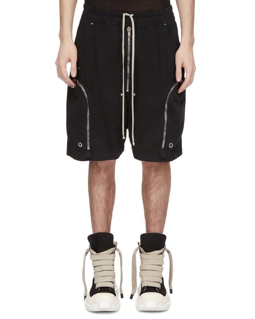 Rick Owens Black Bauhaus Shorts for men