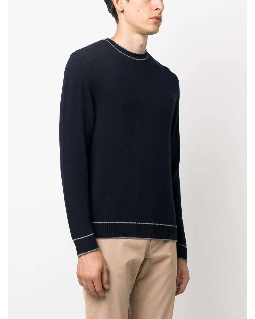 Eleventy Blue Long-Sleeved Sweater for men