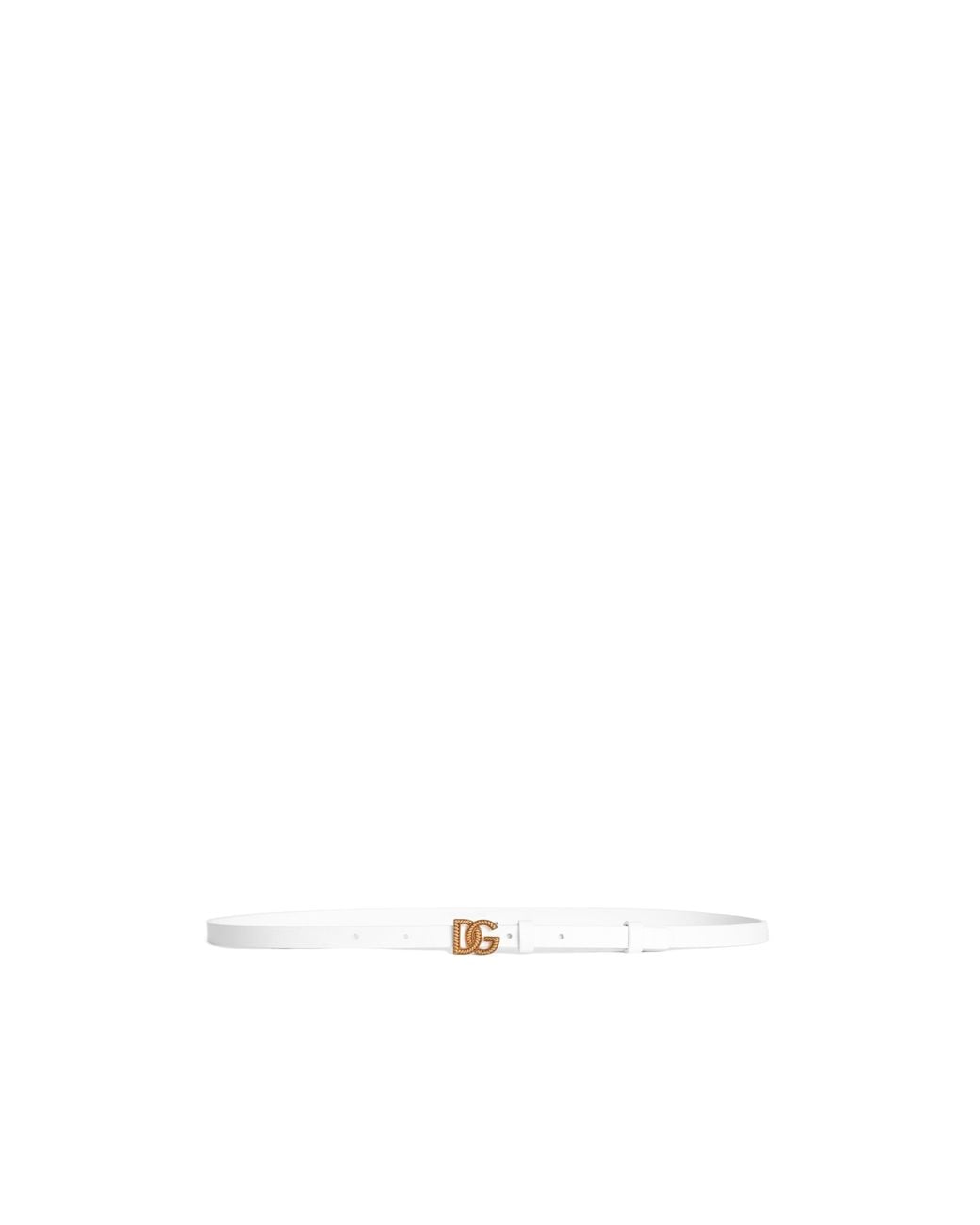 Dolce & Gabbana White Calfskin Belt