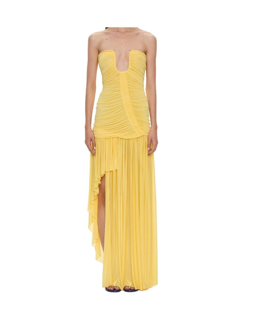 Christopher Esber Yellow Strapless Dress