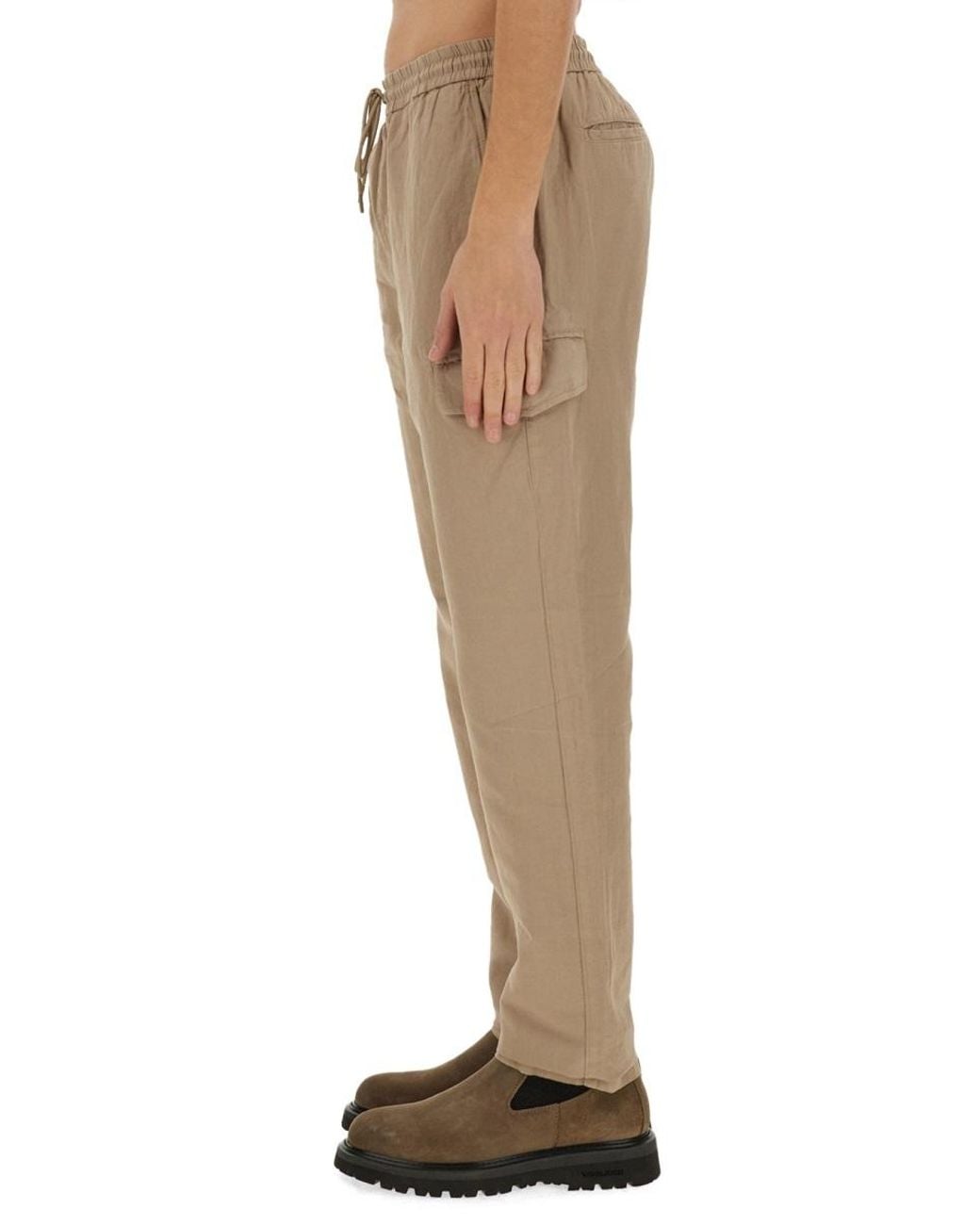 Woolrich Natural Drawstring Straight Leg Pants for men