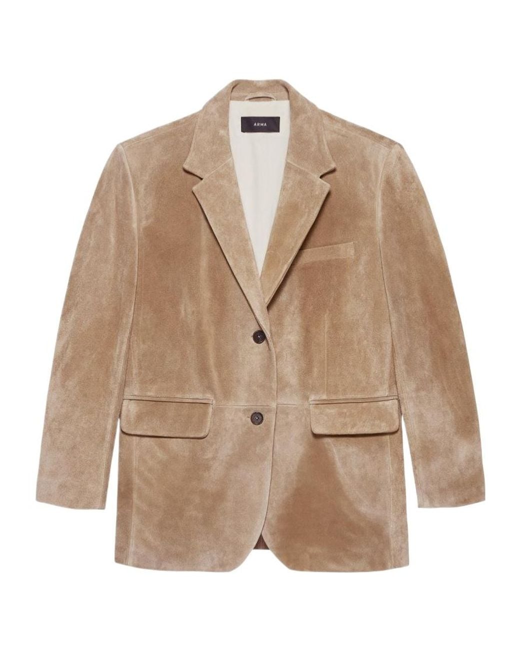 Arma Natural Benny Textured Suede Jacket