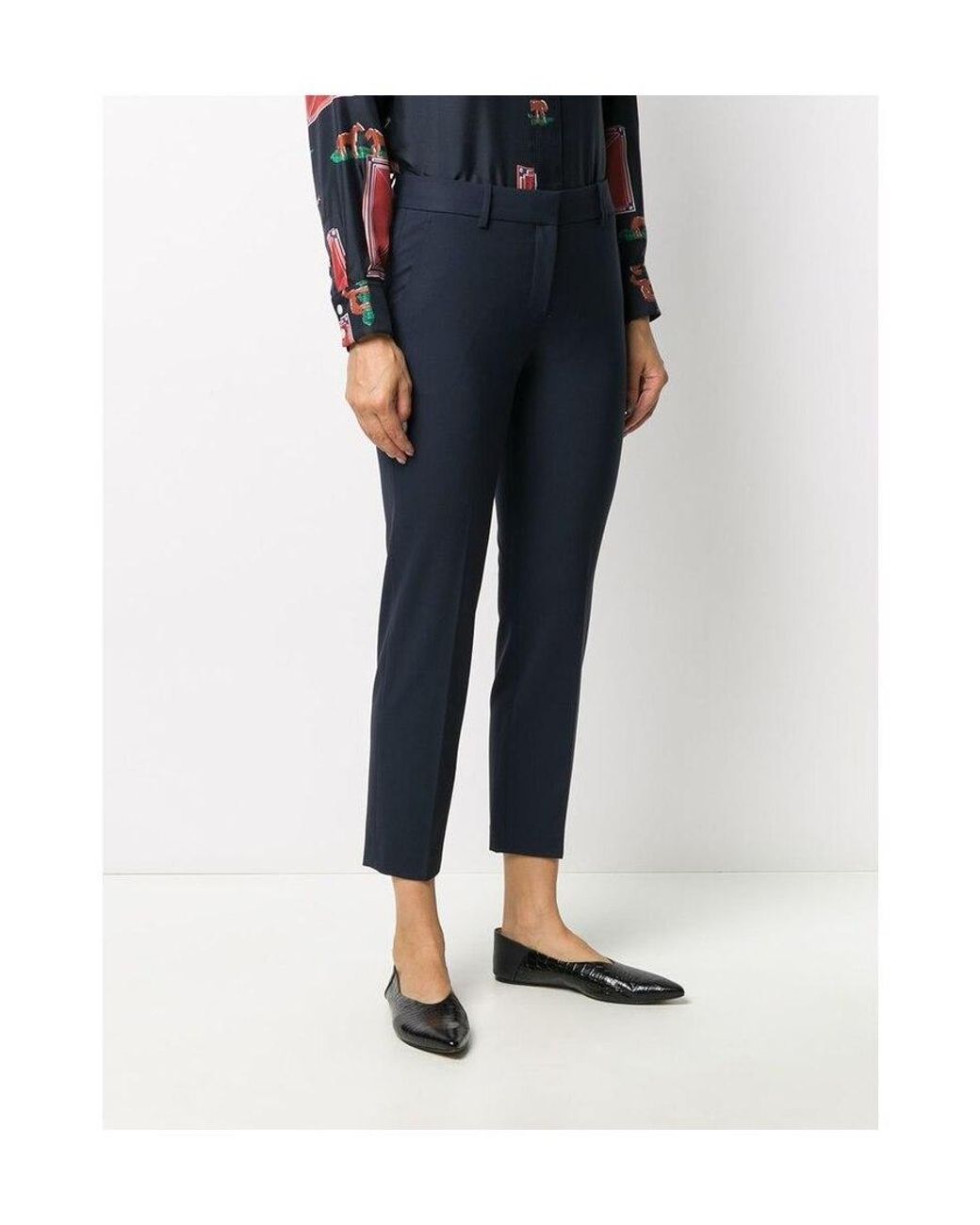 Theory Black Treeca Cropped Pants