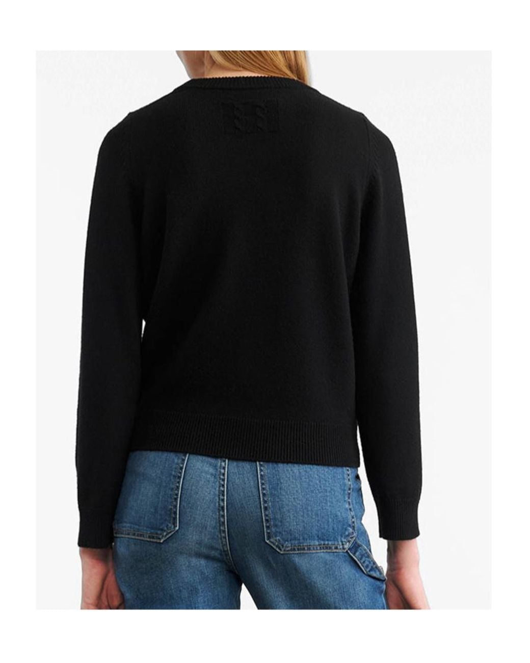 Nili Lotan Black Nora Round-Neck Sweater