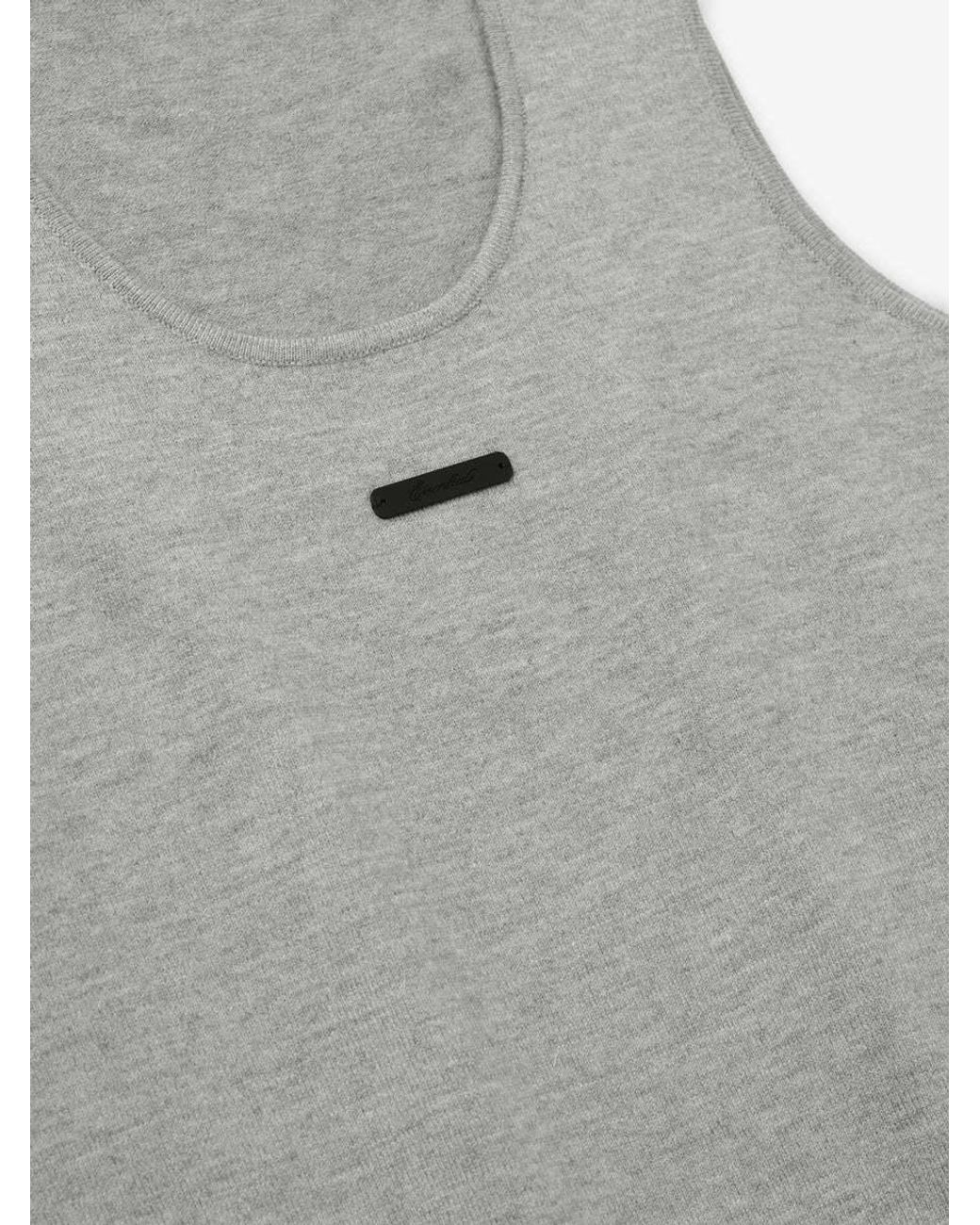 Fear Of God Gray Logo-Patch Tank Top