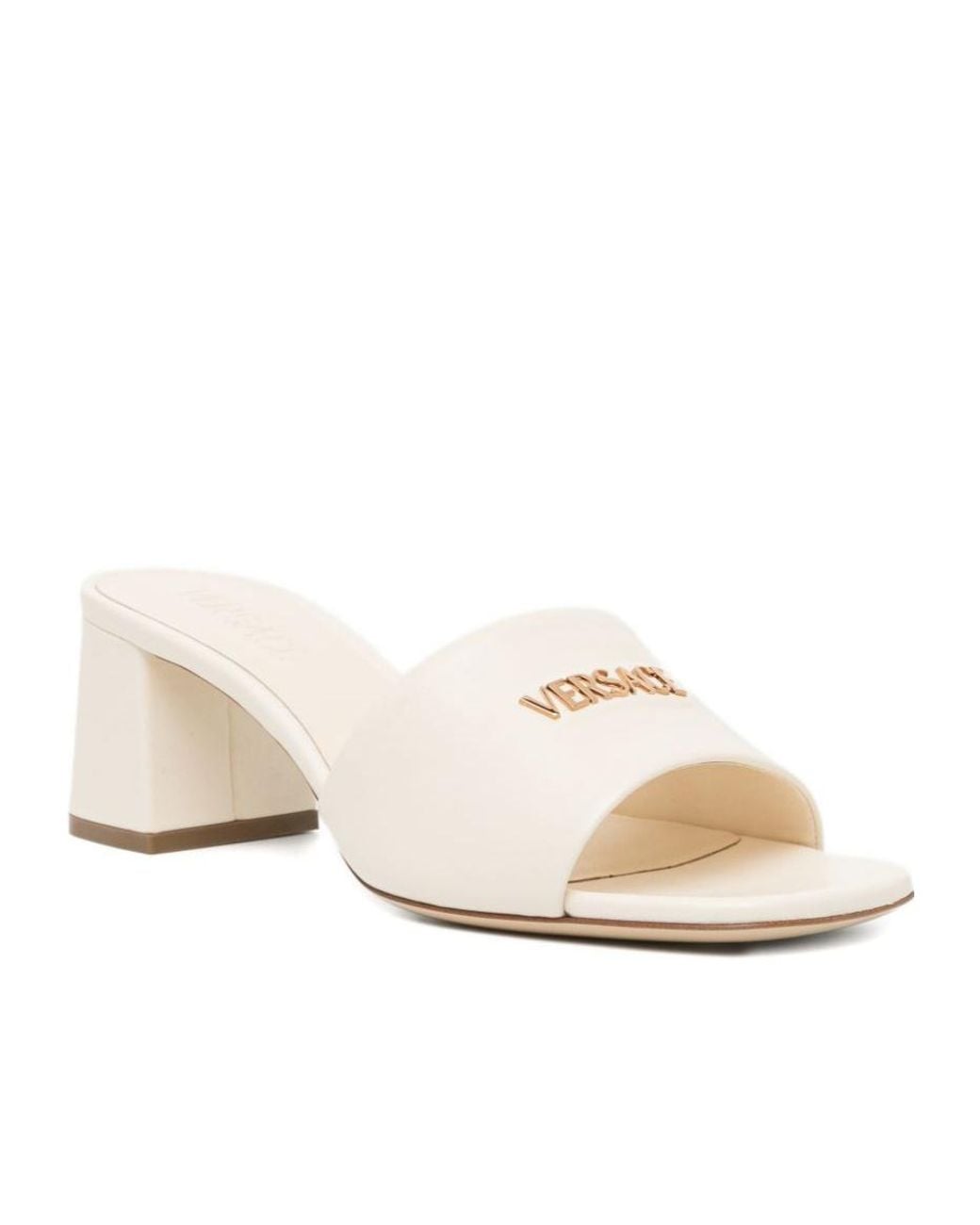 Versace Natural 50Mm Logo-Embossed Sandals