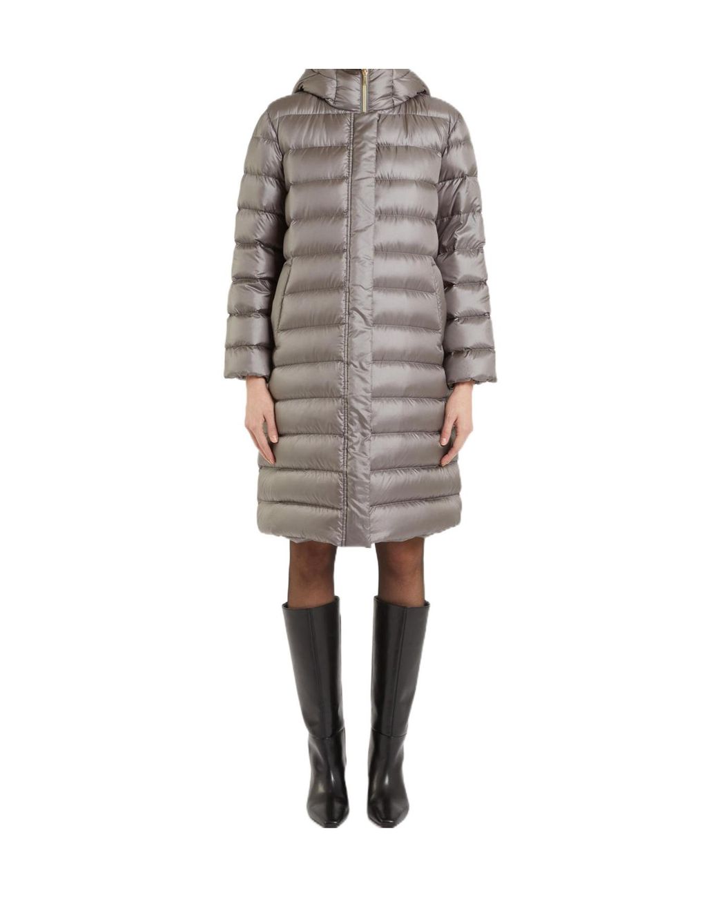iBlues Gray Quilted Long-Sleeved Cotton Jacket