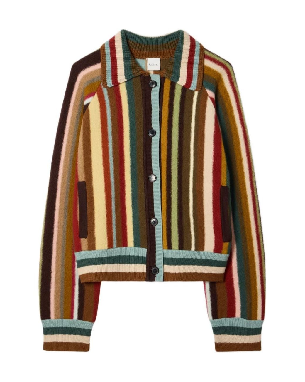 Paul Smith Multicolor Striped Button-Up Cardigan