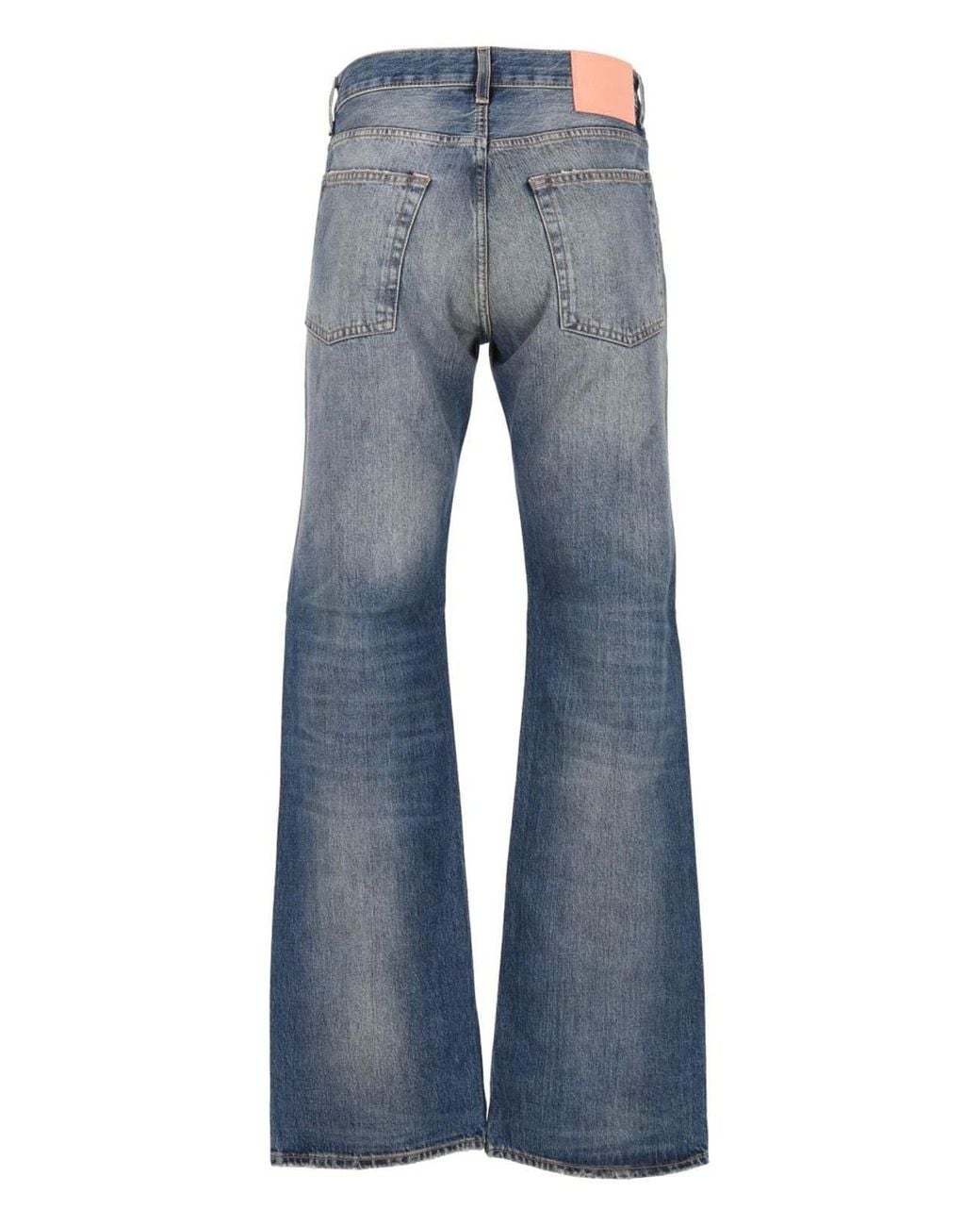Acne Blue Logo Patch Denim Jeans for men