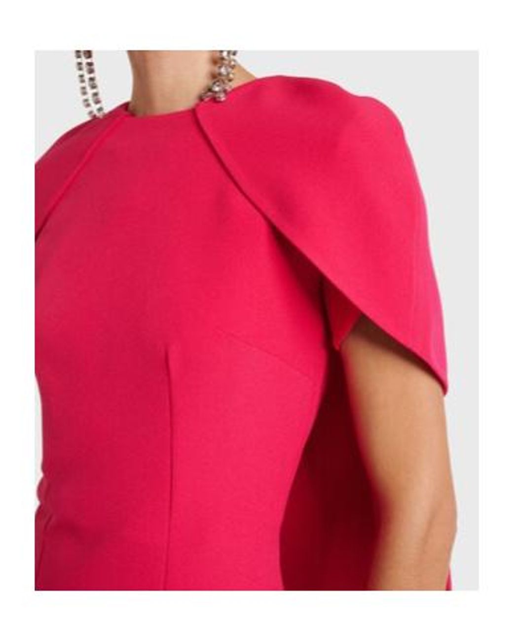 Safiyaa Pink Ginkgo Caped Gown