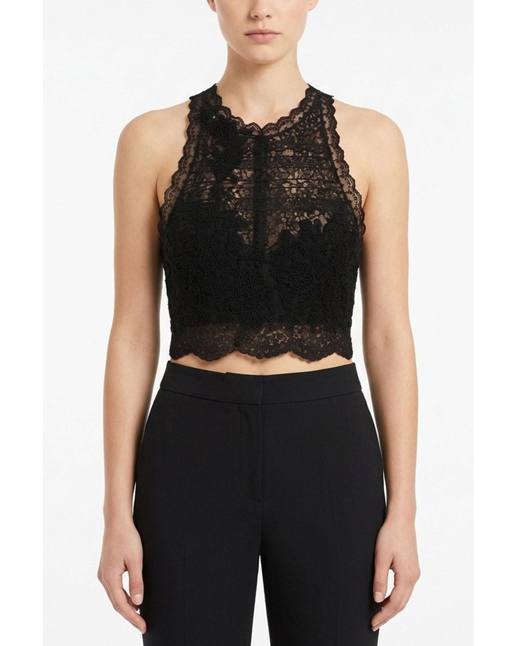 Ermanno Scervino Black Embroidery Tank Top